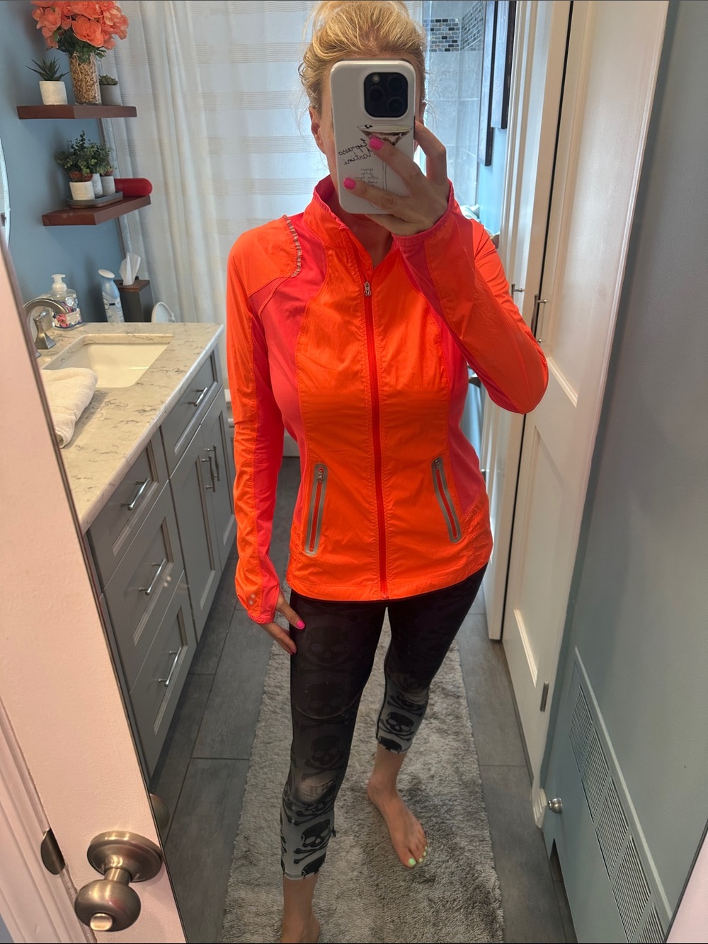 lululemon athletica Neon Coral/orange Reflective Jacket